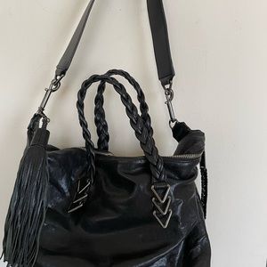 Rebecca Minkoff black leather bag